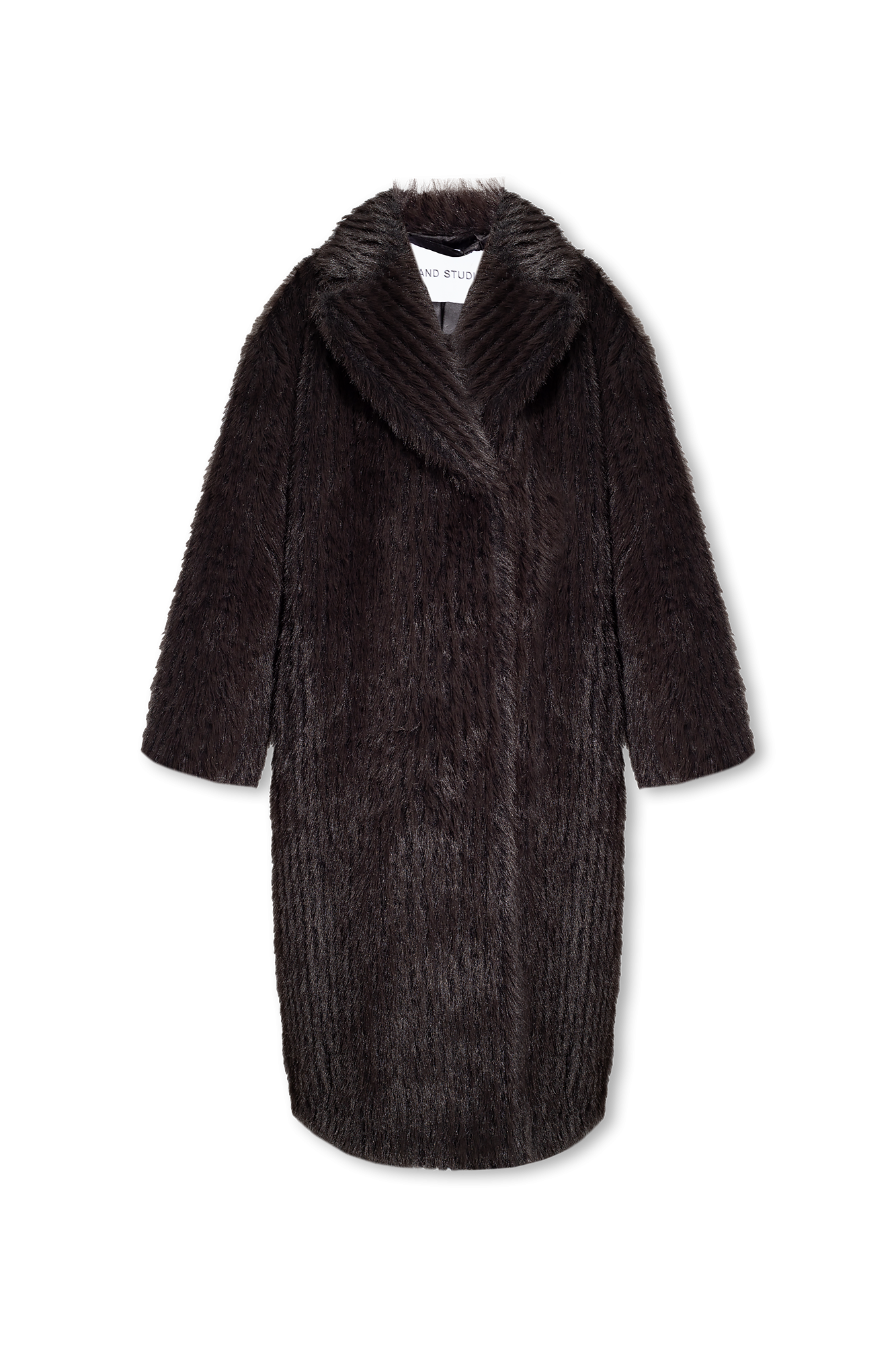Black 'Genevieve' faux fur coat STAND STUDIO